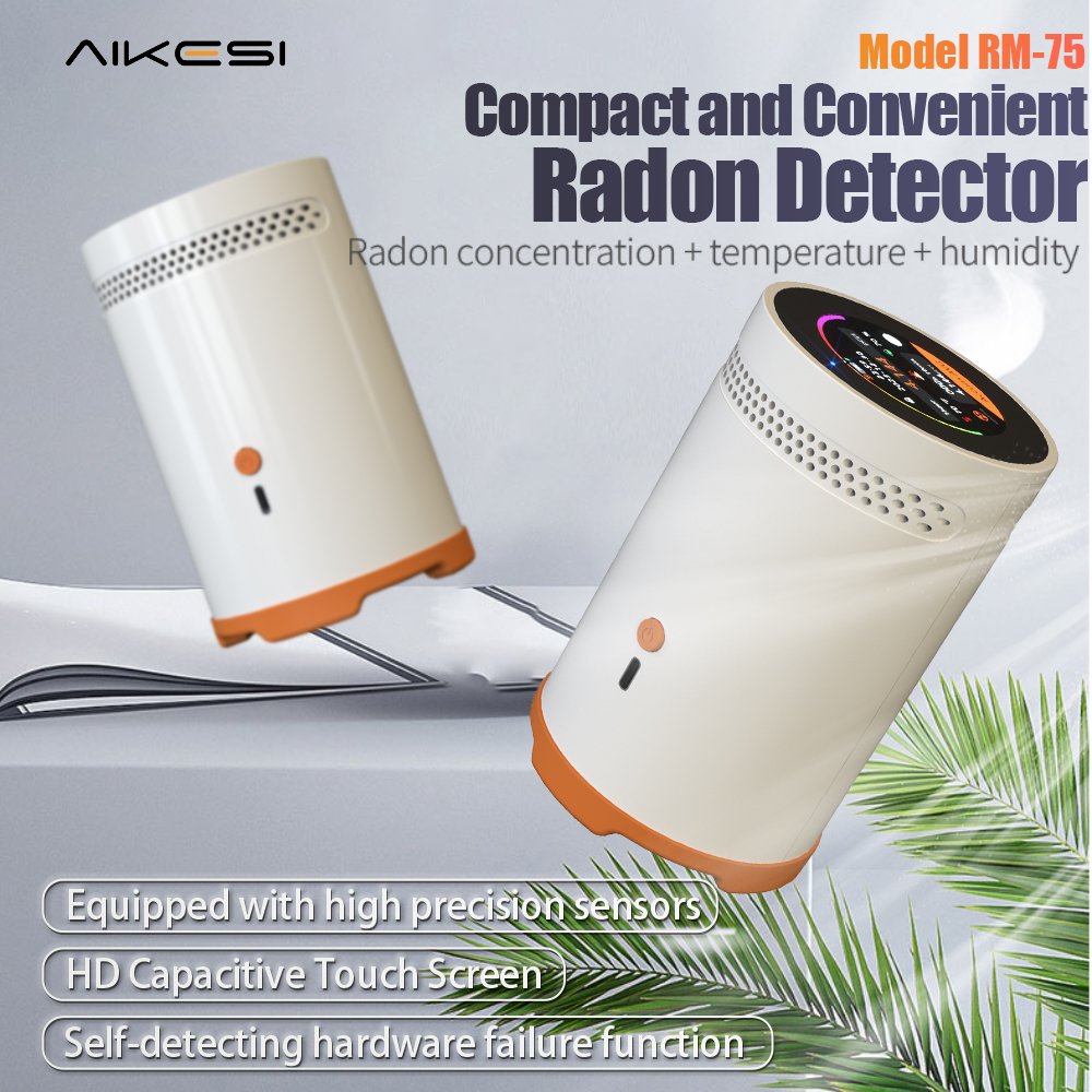 AIKESI RM-75 Factory OEM Smart Air Quality Radon Monitor Sensors Pulsed Radon Module Sensor Rs9a Sensor Home Radon Gas Detector