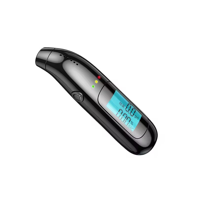 Customized LCD Display White Black Color Mini Breath analyzer semiconductor alcohol breath tester for Personal Testing