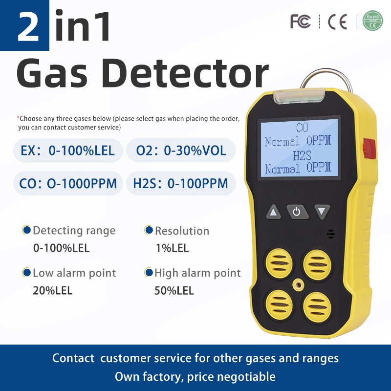 Lango CO2 H3S O2 NH3 Gas Analyzers for Accurate Monitoring alarm multi gas Sensor detector analizador de gases