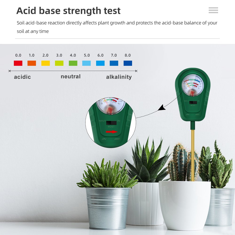 JQ001 Plants Acidity Humidity Gardening Flower Water Analyzer 3 in 1 Soil PH Fertlity Meter Detector Soil Moisture Sensor Meter