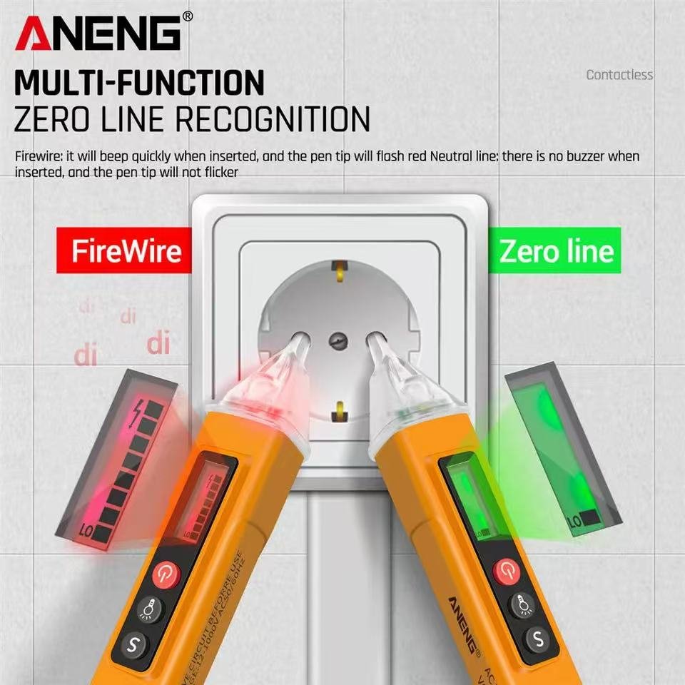 VC1010 Digital AC Voltage Detectors Smart Non-Contact Tester Pen Meter 12-1000V Current Electric Sensor Test Pencil