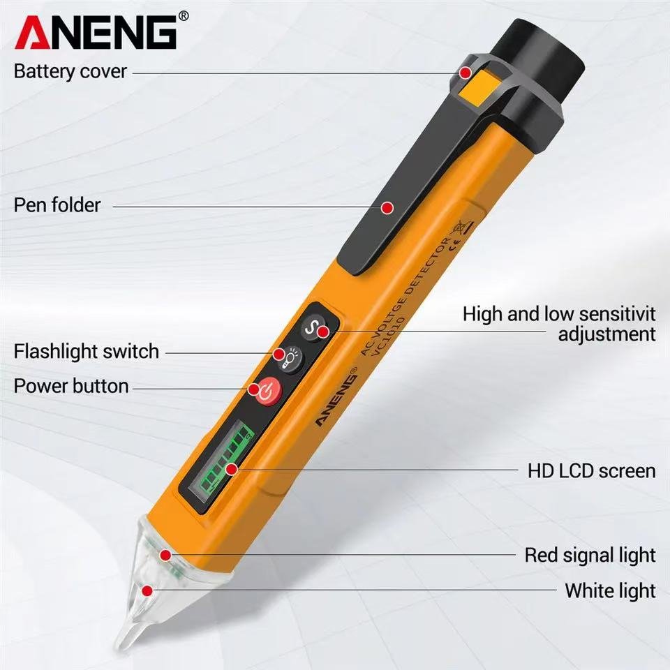 VC1010 Digital AC Voltage Detectors Smart Non-Contact Tester Pen Meter 12-1000V Current Electric Sensor Test Pencil