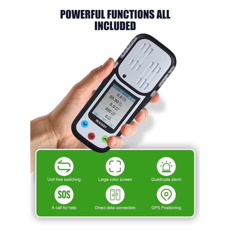 Portable Handheld Ozone Gas Concentration Detector Ozone Analyzer Meter Ozone With 2.0-Inch Ips Color Lcd Display Screen