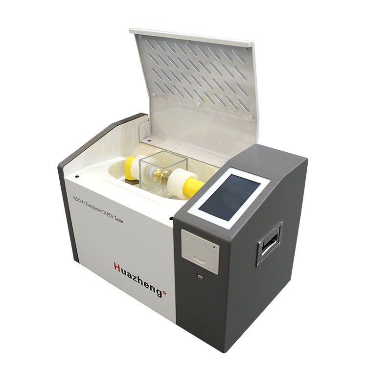Huazheng transformer oil breakdown voltage analysis oil dielectric strength tester oil bdv test kit 80kv