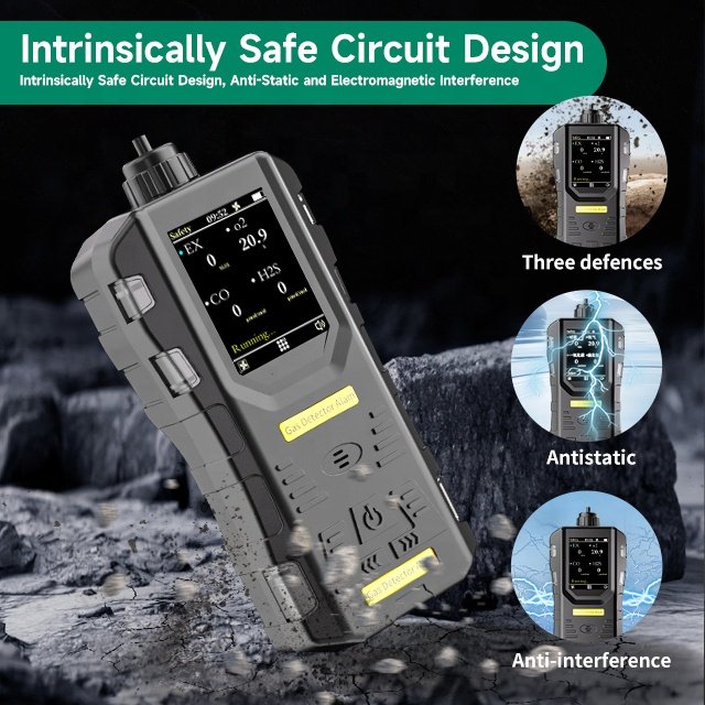 4 in 1 handheld detector portable 4 in 1 gas alarm