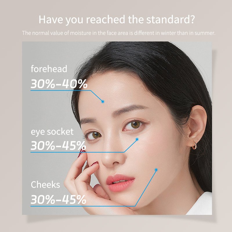 2024 Household Skin Care Tool Digital Skin Moisture Detector Meter Portable LCD Screen Mini Facial Skin Analyzer