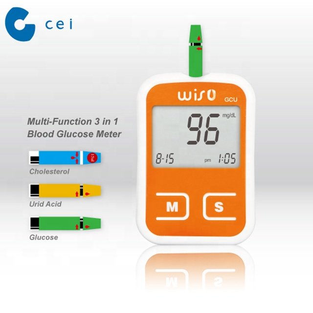 3 in 1 GCU Health Care PC Link Glucometer Portable Blood Testing Device