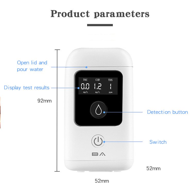 Smart Sensor Portable Home Water Quality Analyzer TOC / COD / TDS Meter for Water Quality Tester Detector