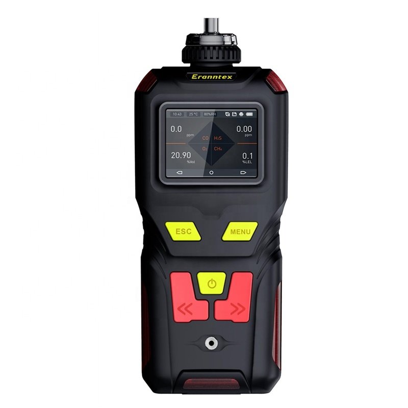 High Precision CO H2S O2 Ex(LEL CH4) 4 gas detector pump type multi gas detector meter toxic and harmful gas sensor