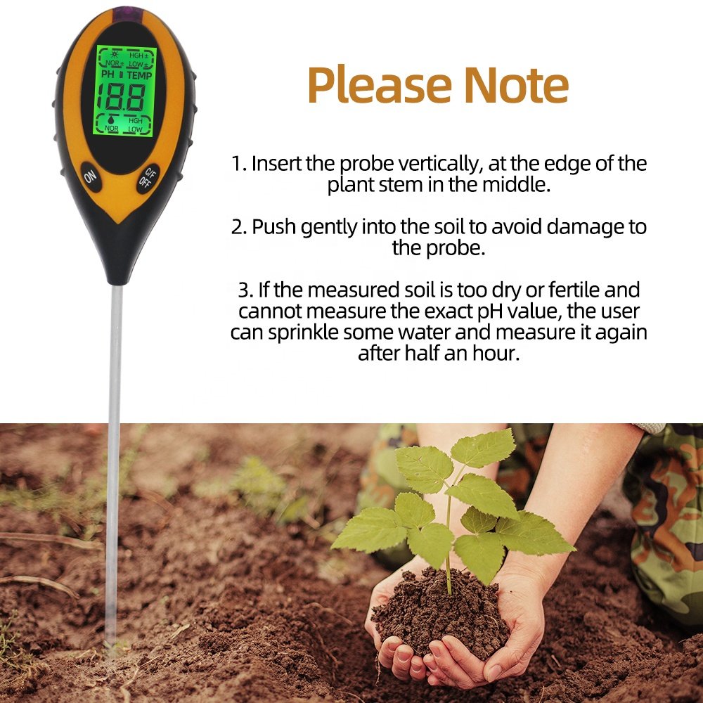 3/4/5 in 1 soil PH checker lighting humidity soil acidity Monitor temperature Detector moisture meter