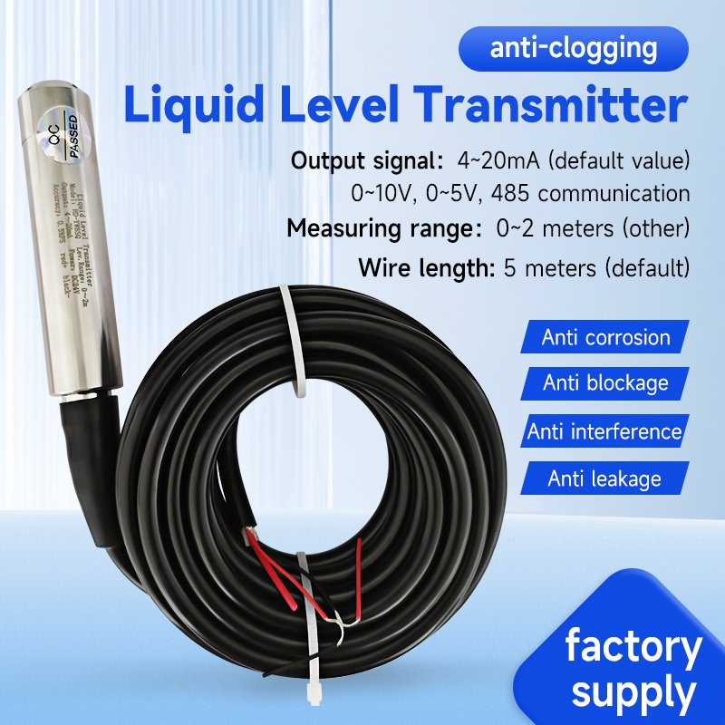 Stainless Steel Water & Liquid Level Sensor Transmitter for Measuring Liquids