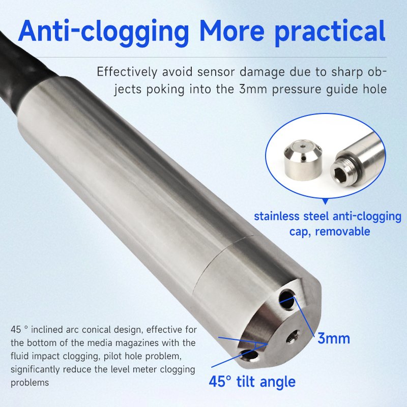 Stainless Steel Water & Liquid Level Sensor Transmitter for Measuring Liquids