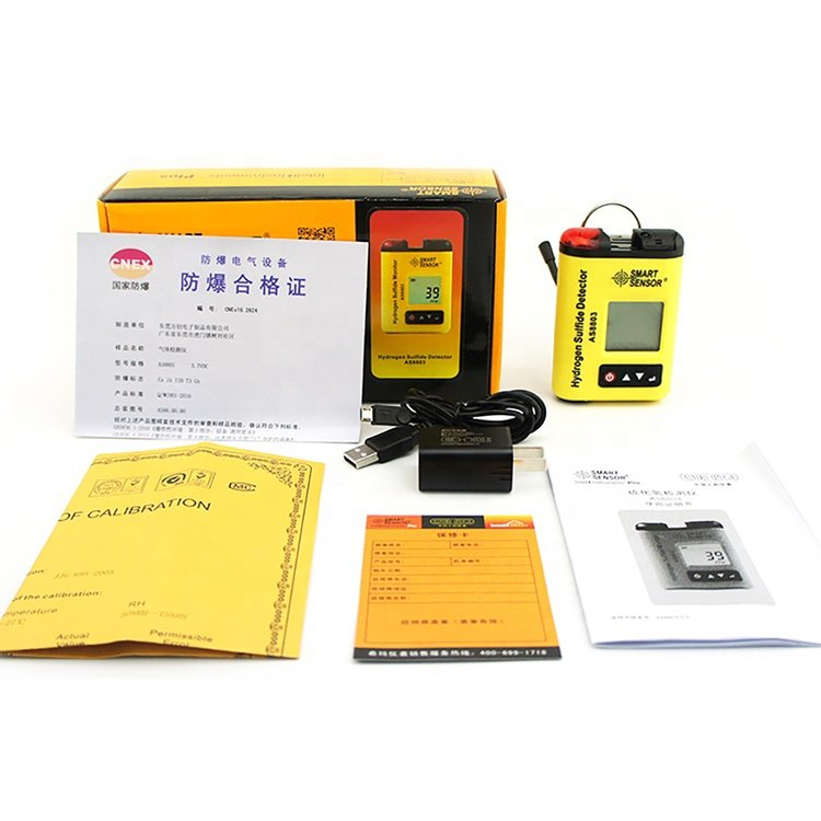 Mini Portable Clip-on Digital Hydrogen Sulfide Monitor H2S Gas Concentration Detector Tester Analyzer