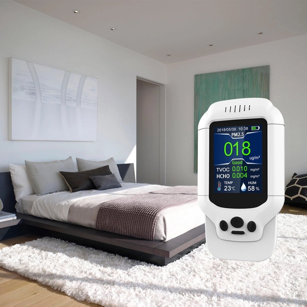 Digital Automobile Air Quality Detector PM2.5 Formaldehyde (HCHO) Tester Gas Analyzer TVOC PM2.5 Air Detector