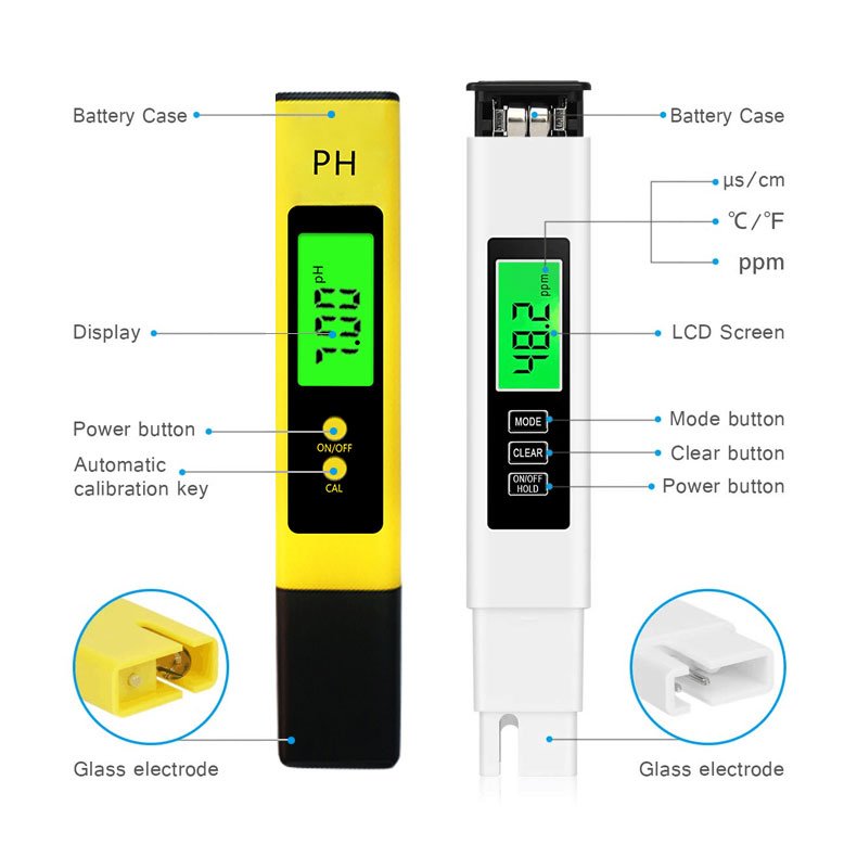 High Accurate Portable Handheld Digital ph Meter TDS Meter Set with Backlight for Water Testing