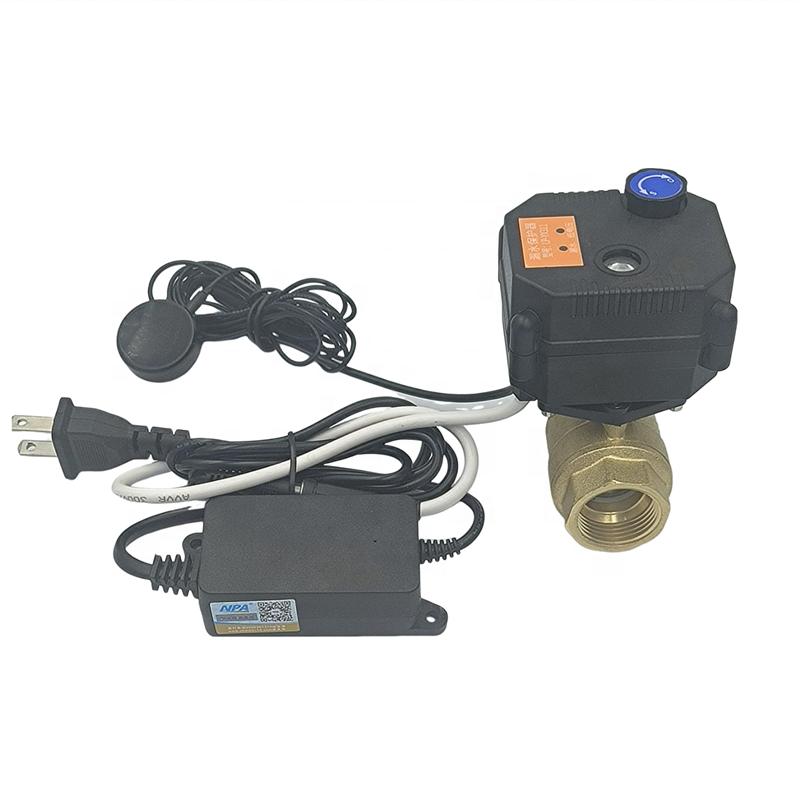 Manufacturer price smart home portable water leak detector sensor alarm device with electric ball valve auto shut off leakage