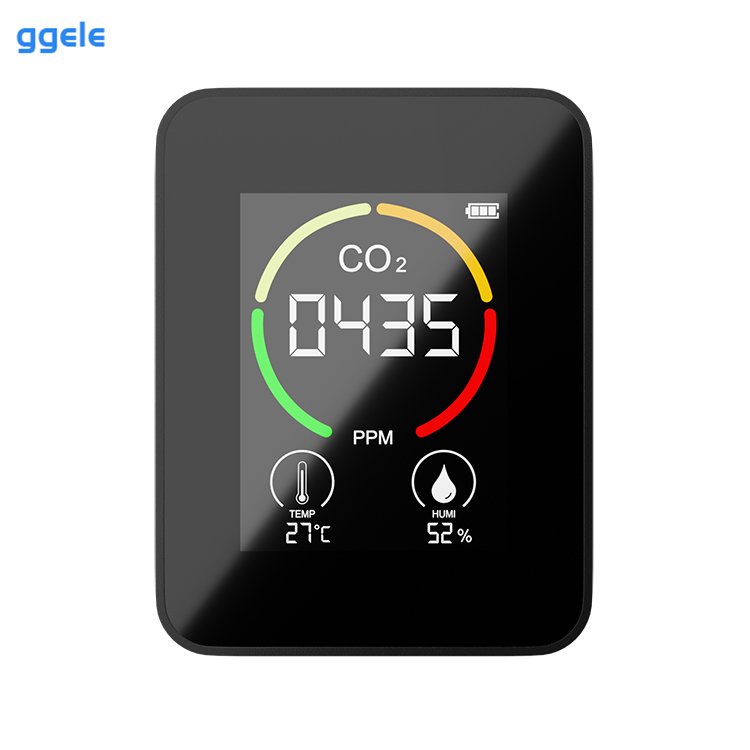 ggele Portable Infrared Wifi Co2 Sensor Tester Meter Co2 Detector Carbon Dioxide Meter Gas Analyzers Air Quality Monitor