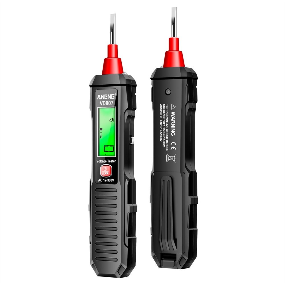 VD807 Portable Smart Electric Pen Tester Slotted Induction NCV Sensor Non-Contact AC 12-300V Wire Detector Tool OEM Customizable
