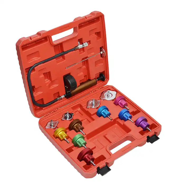 14-Pcs Aluminum Alloy Water Leakage Sensor Device Vehicle Engine Radiator Cooling System Leak Detection Tester for Tool Sets