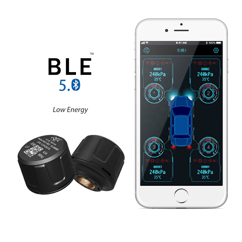 Motorcycle TPMS Sensor Ble4.0 TPMS For Android iOS Mobile Phone Tire Pressure Detector With Universal 2 TPMS Sensor