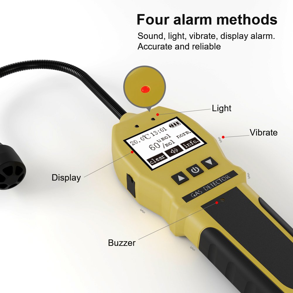 high sensitive Portable gas leak detector Handheld gas leak detector with gooseneck