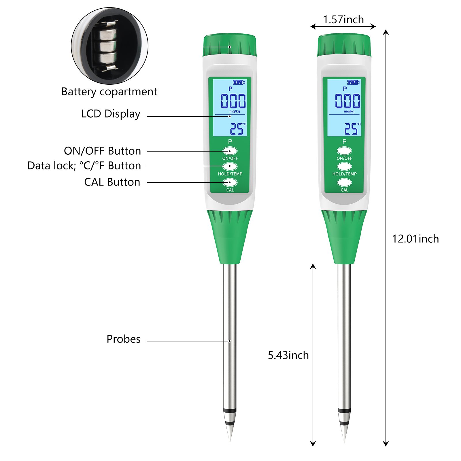 Orchard Agriculture Professional Soil Phosphorus NPK Sensor Quick Phosphorus Tester soil fertility tester for farm