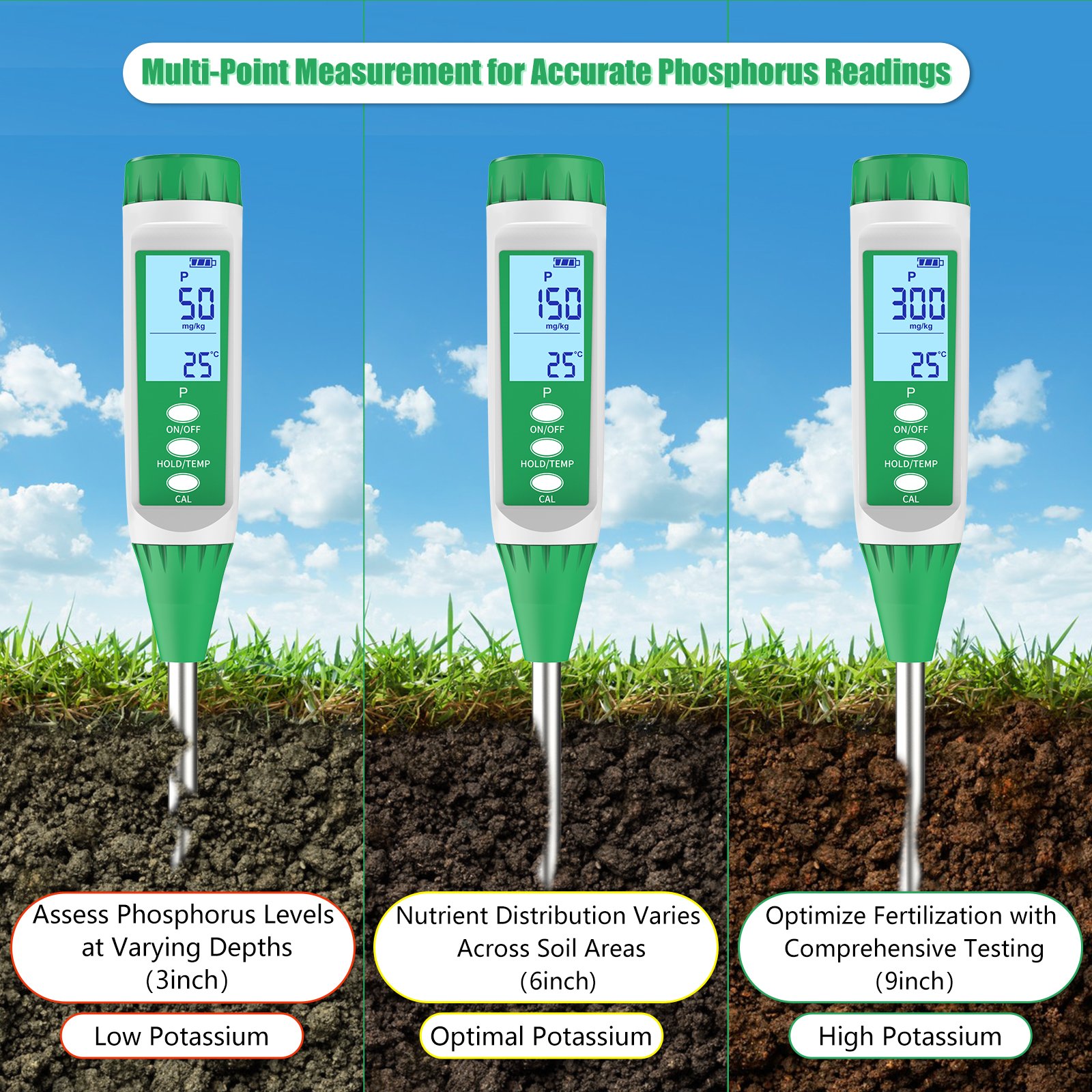 Orchard Agriculture Professional Soil Phosphorus NPK Sensor Quick Phosphorus Tester soil fertility tester for farm