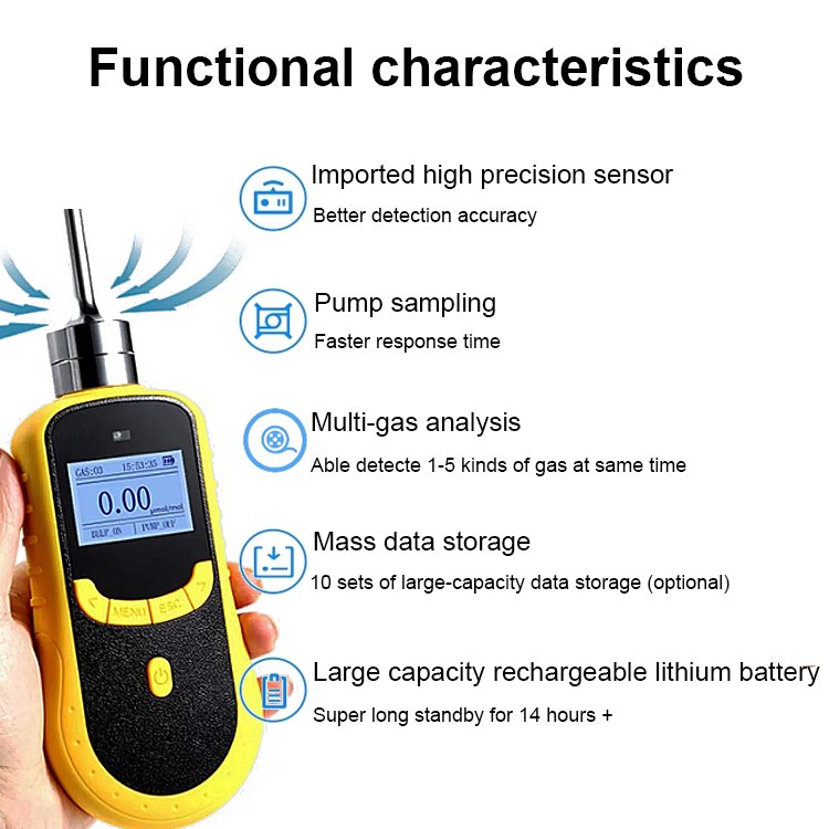 high accuracy 100ppm Sulfur dioxide gas SO2 tester portable so2 gas analyzer portable sulfur dioxide detector
