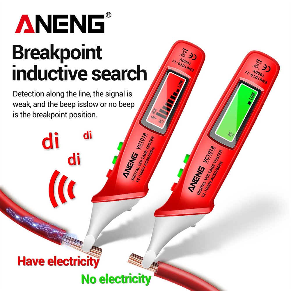 ANENG VC1018 Electric Sensor Tester Pen Meter 1000V Voltmeter Buzzer Detector For Electric Tool Digital Intelligent AC Voltage