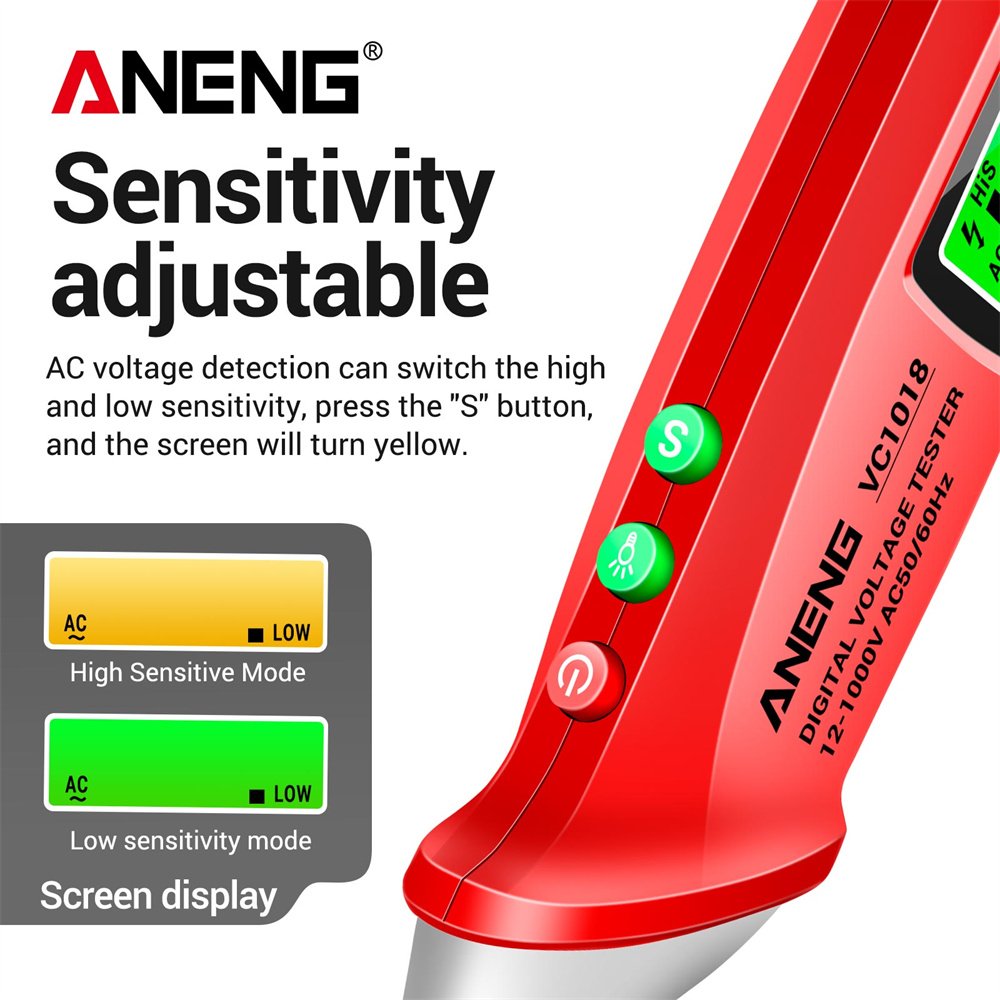 ANENG VC1018 Electric Sensor Tester Pen Meter 1000V Voltmeter Buzzer Detector For Electric Tool Digital Intelligent AC Voltage