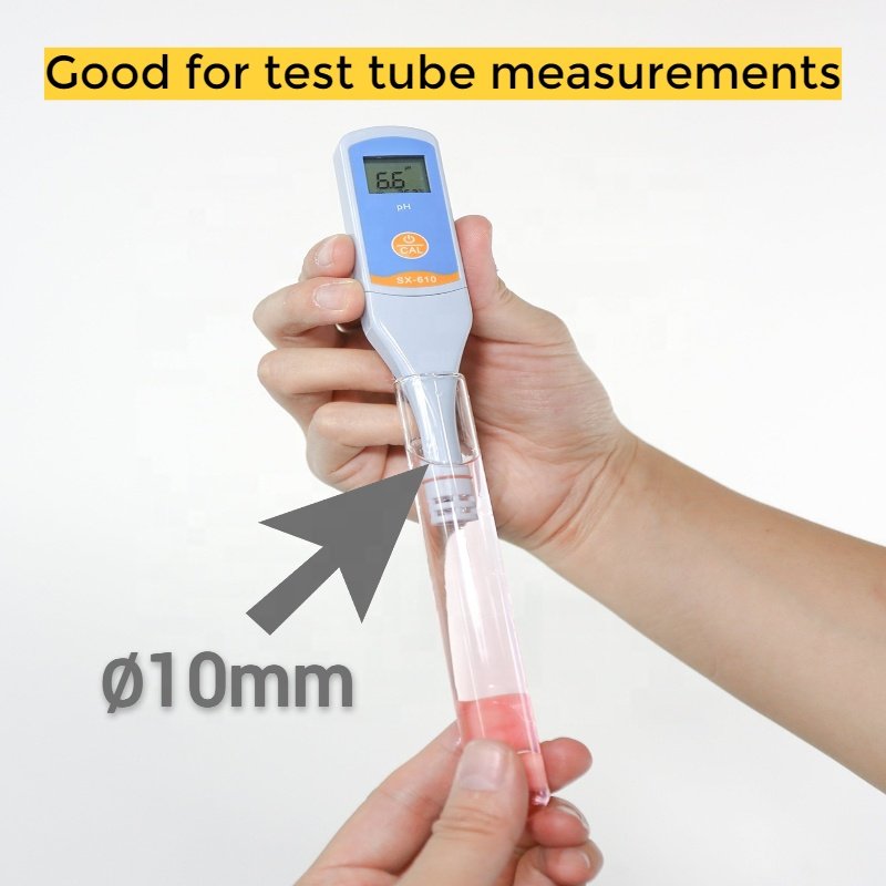 Simple Operation Pocket pH Detector With Replaceable Slim pH Electrode Micro Volume Tube School Use Plant Grow Usage pH Tester