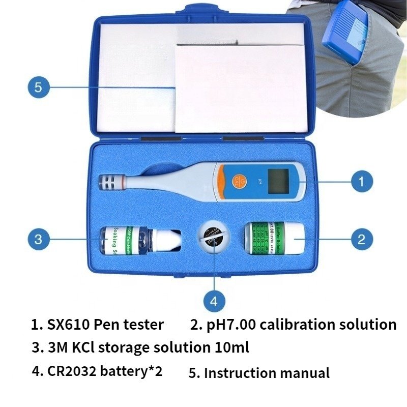 Simple Operation Pocket pH Detector With Replaceable Slim pH Electrode Micro Volume Tube School Use Plant Grow Usage pH Tester
