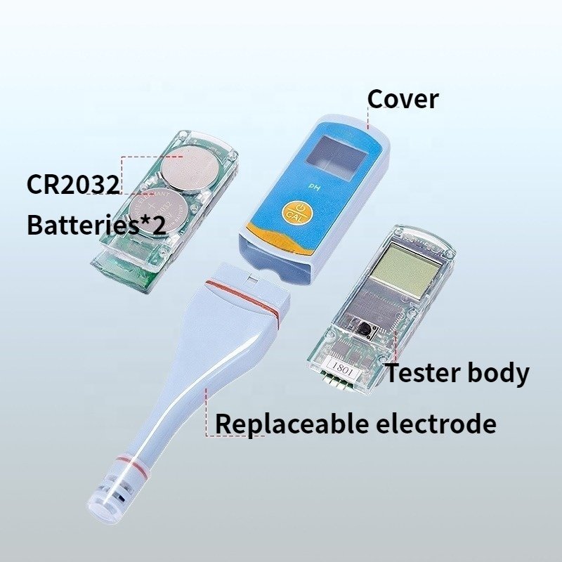 Simple Operation Pocket pH Detector With Replaceable Slim pH Electrode Micro Volume Tube School Use Plant Grow Usage pH Tester