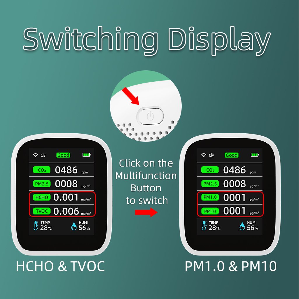 Tuya Wifi Smart Air Quality Detector pm 2.5 Gas Monitor with Laser Sensor High Sensitivity pm 2.5 Tester
