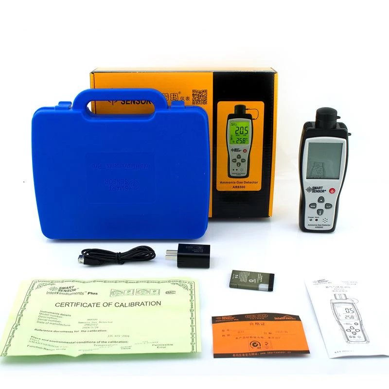 Smart Sensor AR8500 Handheld Ammonia Gas Detector Digital NH3 Gas Tester 0-100PPM
