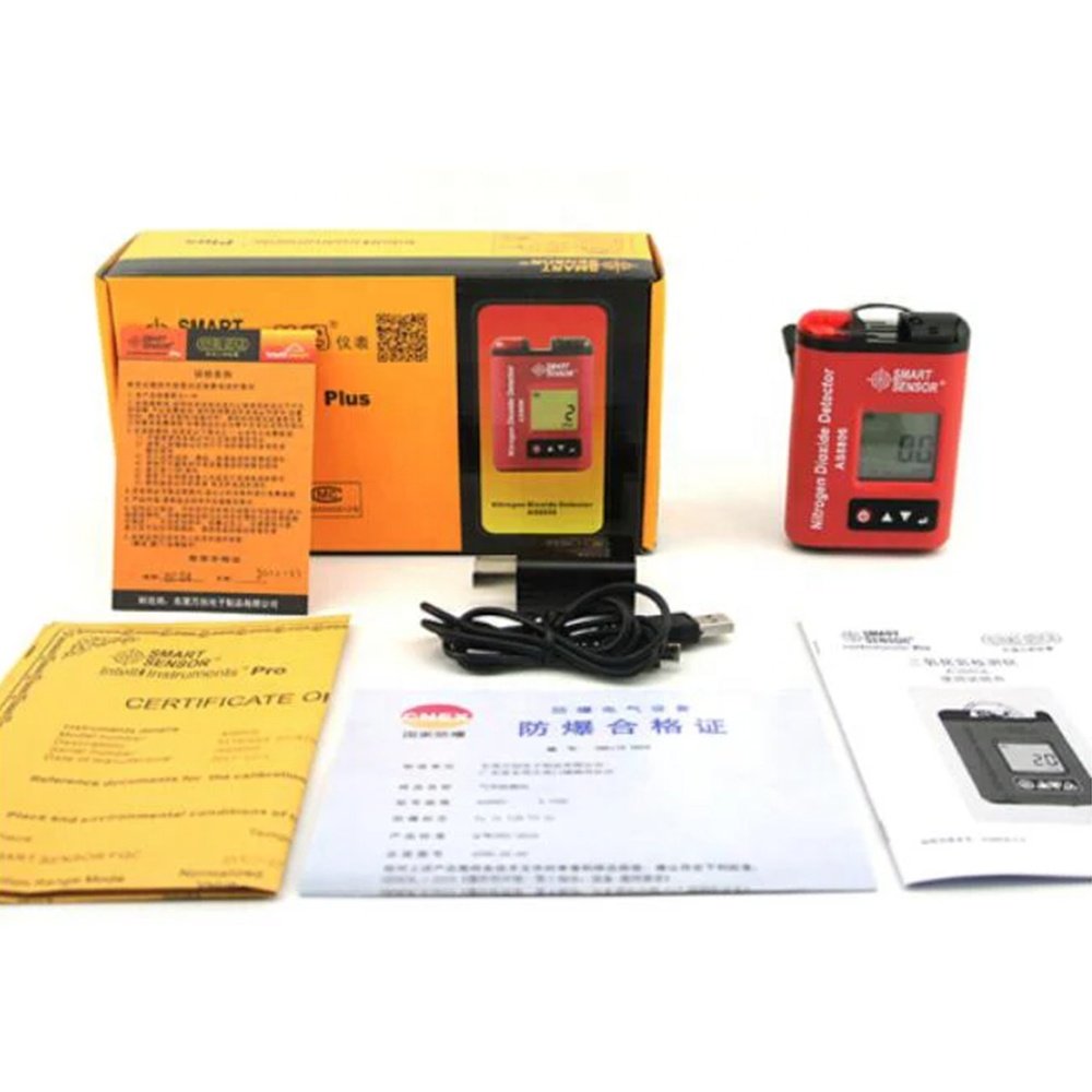 Smart Sensor AS8806 Portable Clip-on Digital Nitrogen Dioxide Detector NO2 Gas Concentration Analyzer Tester Meter for Industry