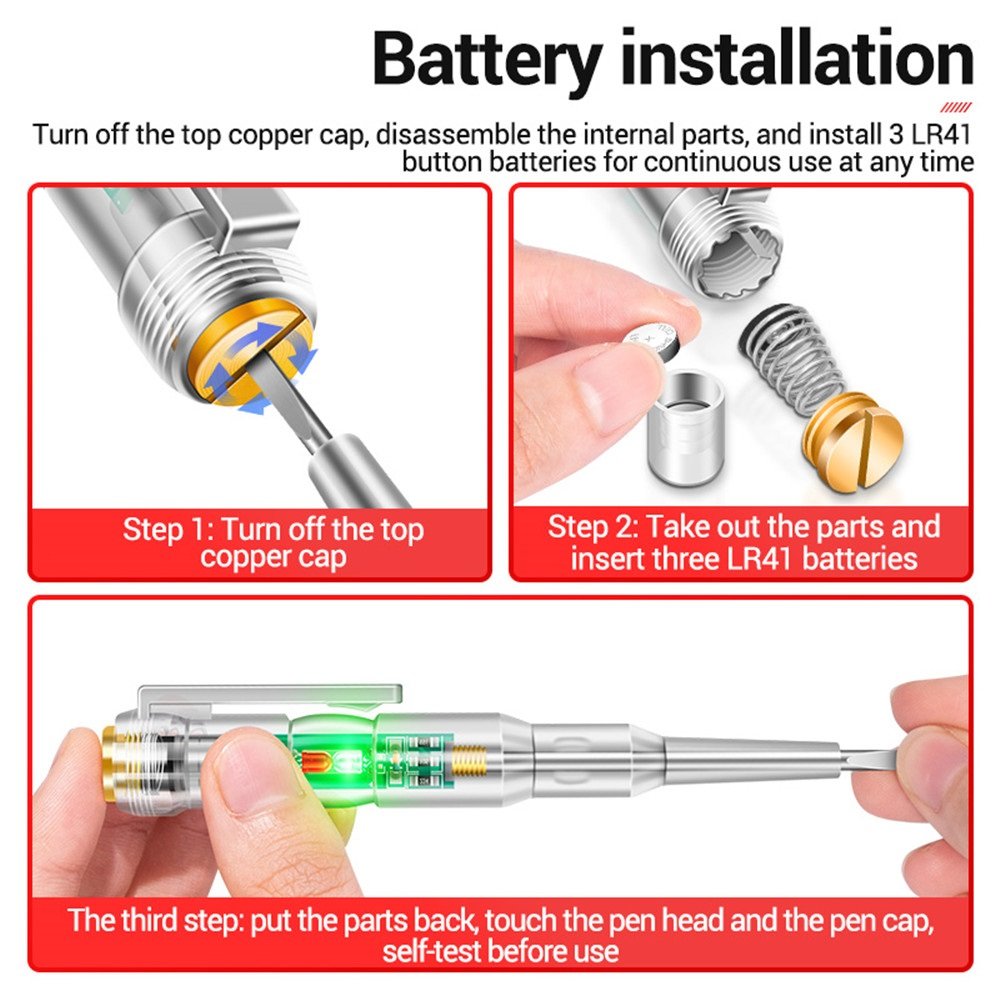 B12 Voltage Detector Test Pen Induced Electric Screwdriver Probe Zero Live Wire Detection Sensor Household Tester