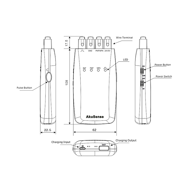 Akusense WT-2 proximity switch and sensor tester photoelectric switch tester sensor tester Tesing NPN/NPN of sensors