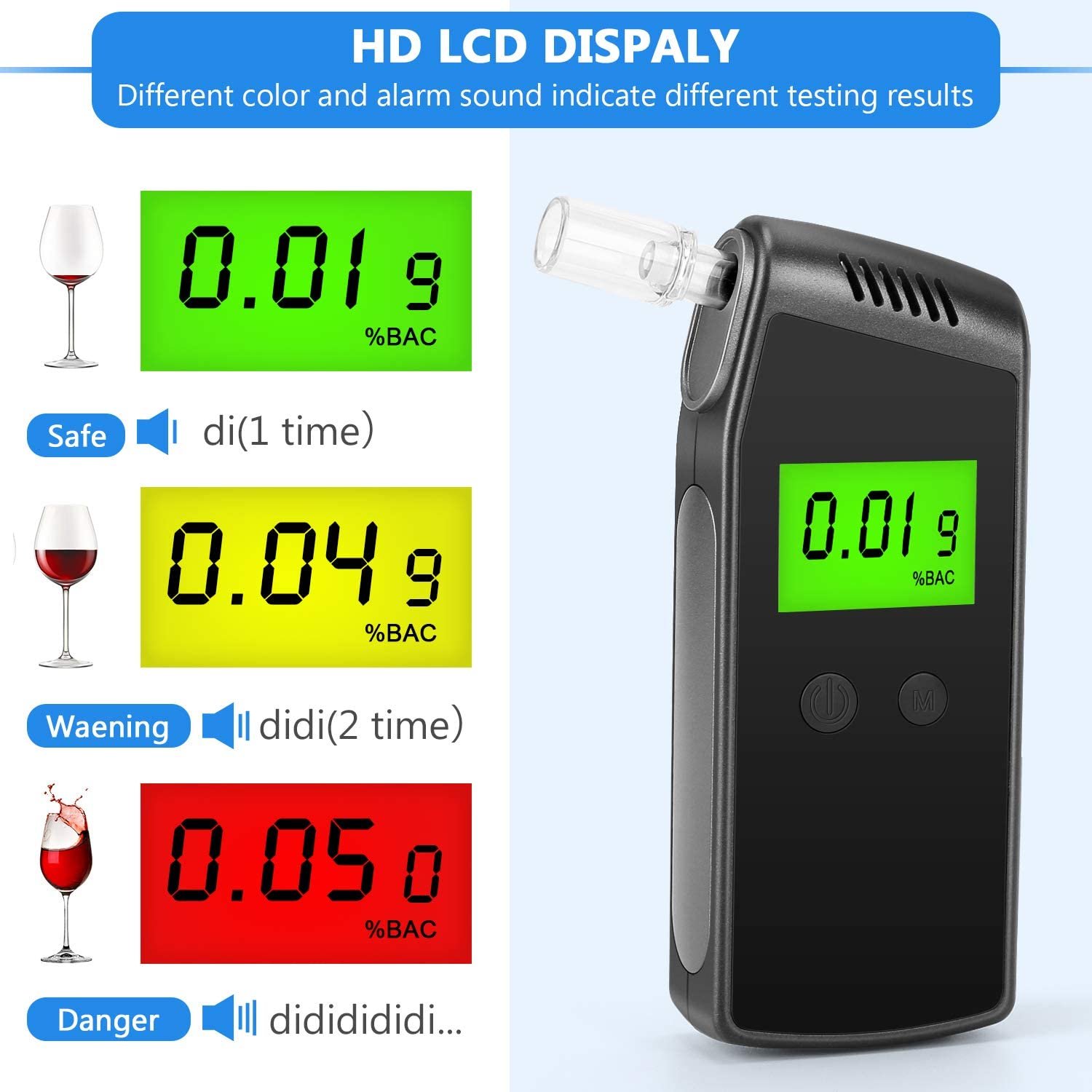 High Accurate OEM ODM Alcohol Detector EK915 Digital Breath Alcohol Tester Price Breathalyzer