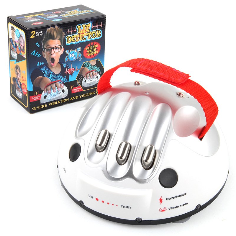 Kids Electric Novelty Handy Polygraph Shocker Lie Detector Sensor Device Machine Test Table Shock Roulette Party Game Liar Toys