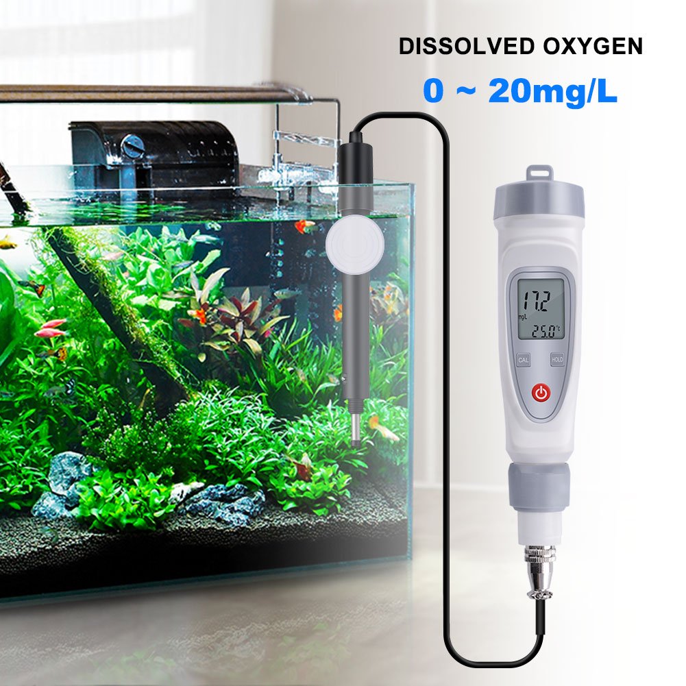 yieryi JPB-70A Portable Digital Pen Dissolved Oxygen Meter Water Quality Tester Dissolved Oxygen Detector Test Range 0-20 mg/l