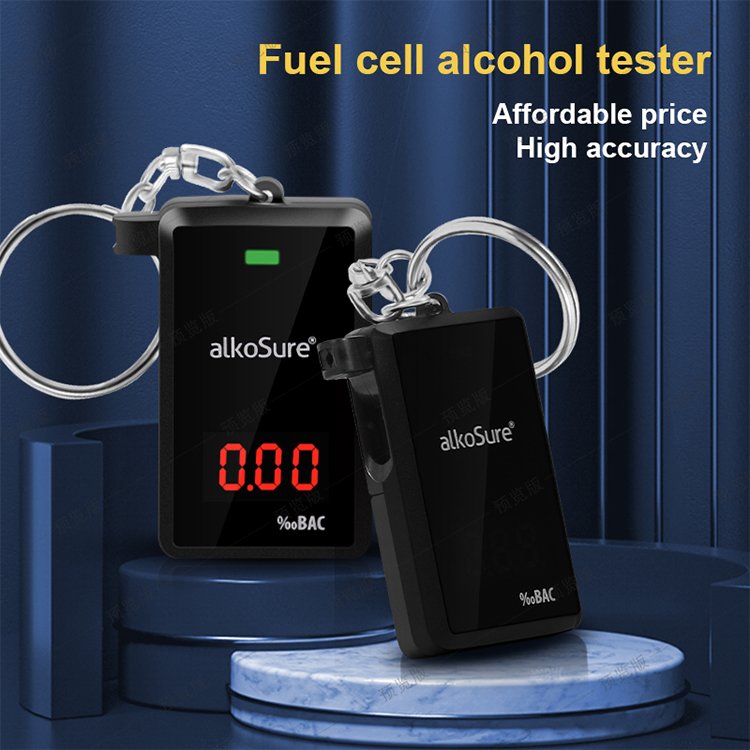 Hotsale Portable Fuel Cell Sensor Breath Alcohol Detector With Key Chain