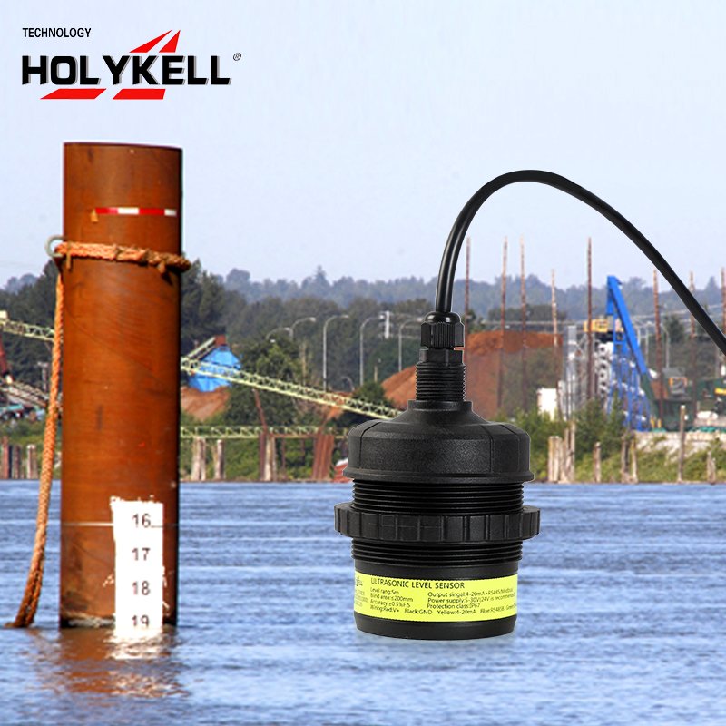 Ultrasonic Level Sensor IP67 Weather Resistant Tank Water Level Sensor 0~5 Meters