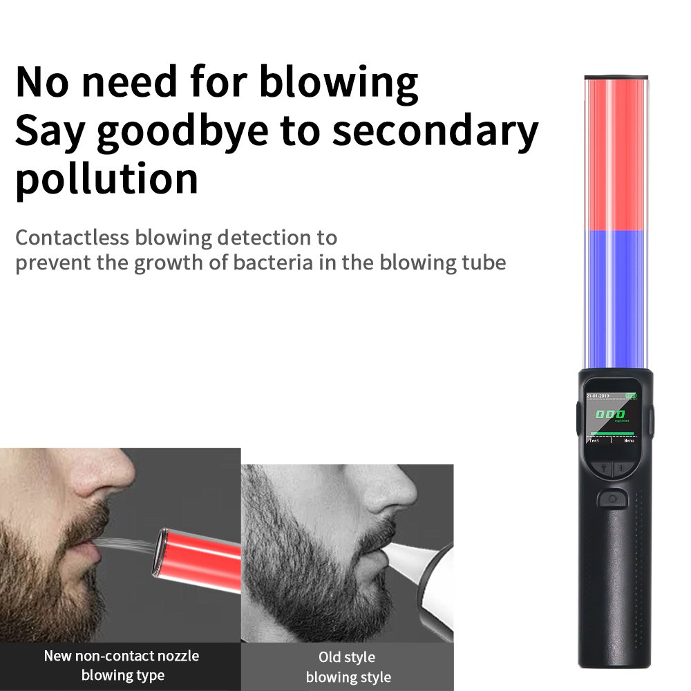 New Arrival Semiconductor Sensor Alcohol Tester Breath Detector Long Lasting Endurance Breathalyzer for Drunk Driving