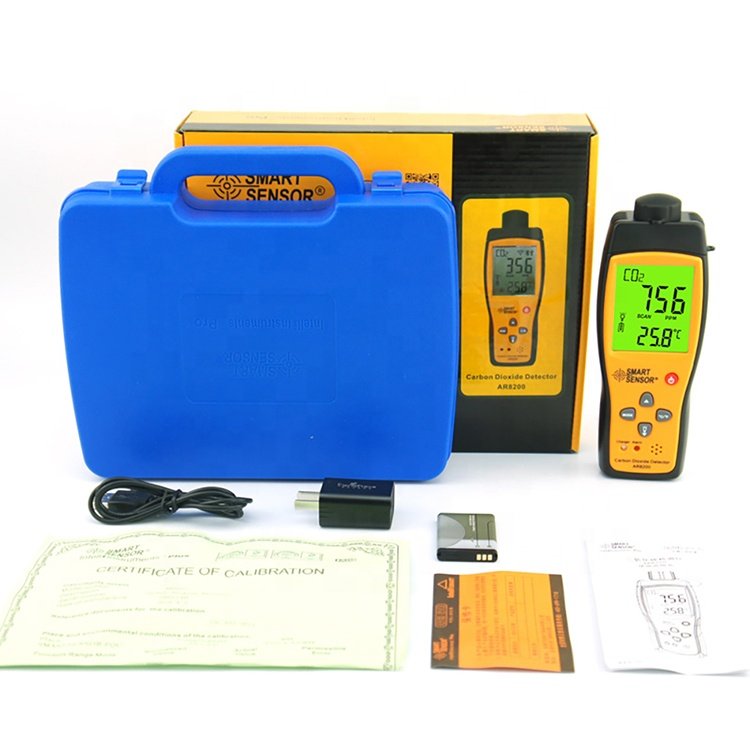 Gas Analyzer CO2 Meter Monitor Gas Detector Handheld Carbon Dioxide Detector CO2 Tester Measuring range 350~9999PPM
