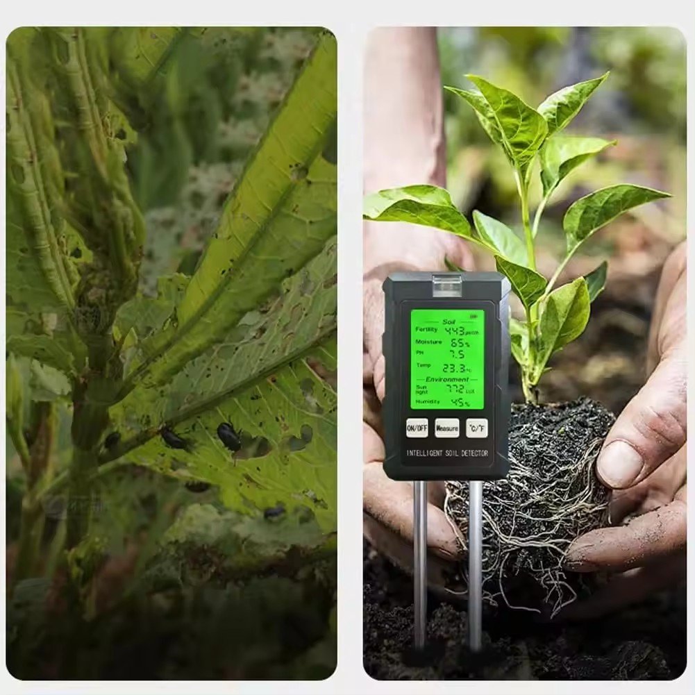 Six in one soil detection humidity and fertility temperature detection PH meter