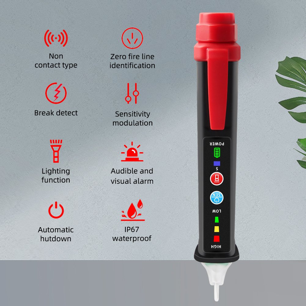 Handheld Digital Tester Pen Non Contact AC Voltage Detector Pen Circuit Tester