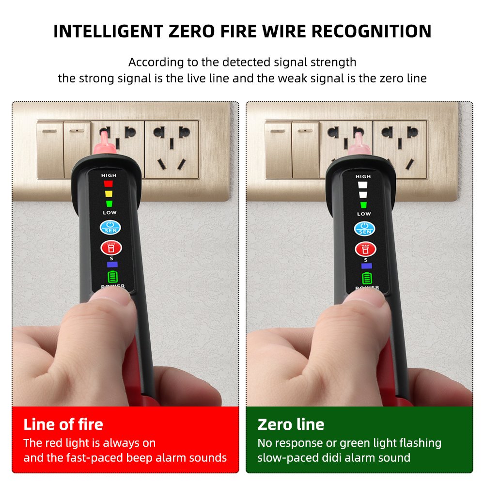Handheld Digital Tester Pen Non Contact AC Voltage Detector Pen Circuit Tester