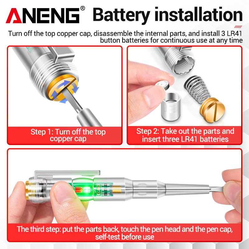 ANENG B11 voltage detector test Pen Induced Electric Screwdriver Probe Zero Live Wire Detection Sensor household tester