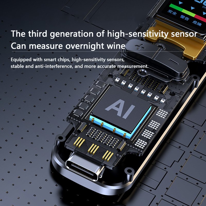 High Sensitivity Breathalyzer Alcohol Tester High Precision Mini Alcohol Detector